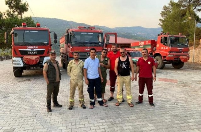 Alanya’dan dönen orman ekibini kurban keserek karşıladılar