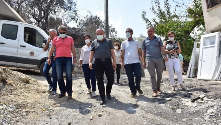 CHP milletvekili Budak Alanya’da yangın alanındaydı