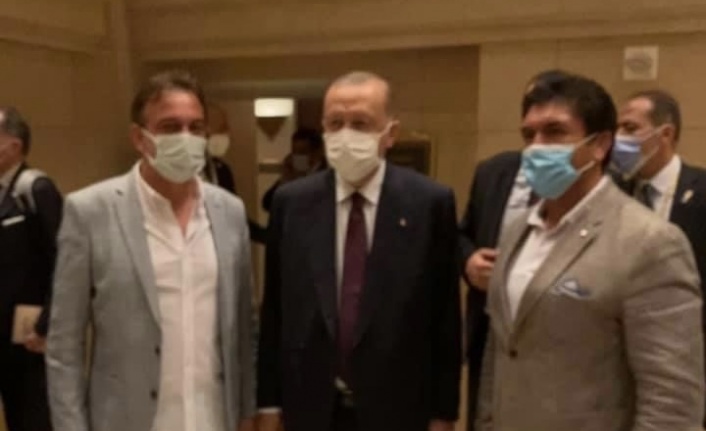 İşadamı Hakkı Kurt, Amerika’da Cumhurbaşkanı Erdoğan ile görüştü
