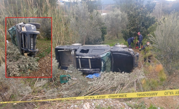 Alanya’da kamyonet bahçeye uçtu: 1 ölü