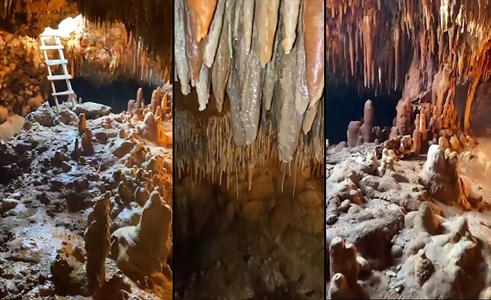 Alanya'da inşaatın temel kazısında mağara bulundu!