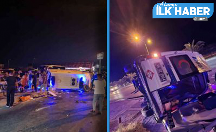 Alanya’da otomobille ambulans çarpıştı: 3 yaralı!