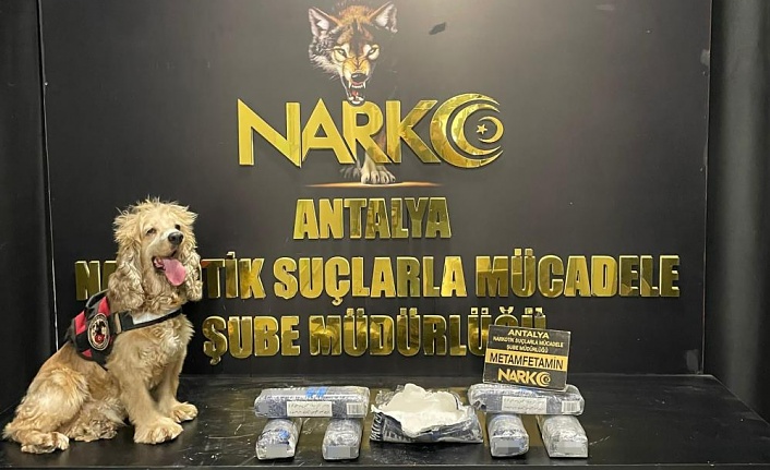 Antalya'da 6 kilo 512 gram metamfetamin ele geçirildi!