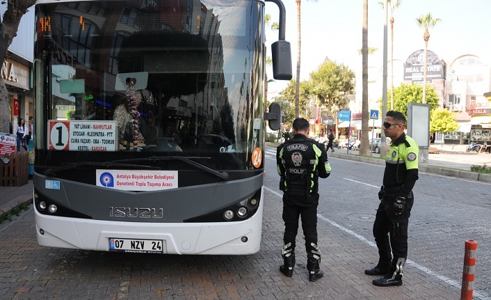 Alanya'da Halk Otobüslerine Sıkı Denetim