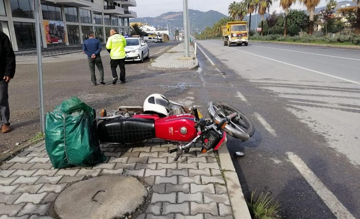 Gazipaşa’daki motosiklet sürücüsü yaralandı!