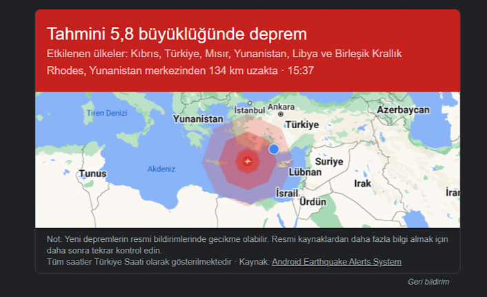 Alanya deprem ile sallandı!