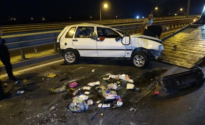 Alkollü sürücünün çarptığı otomobilde can pazarı yaşandı