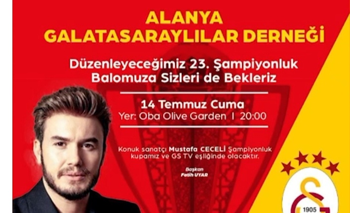 Mustafa Ceceli Alanya'da Galatasaraylılar gecesinde sahne alacak