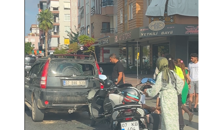 ALANYA’DA YİNE MOTOSİKLET KAZASI! KADIN SÜRÜCÜ YARALANDI