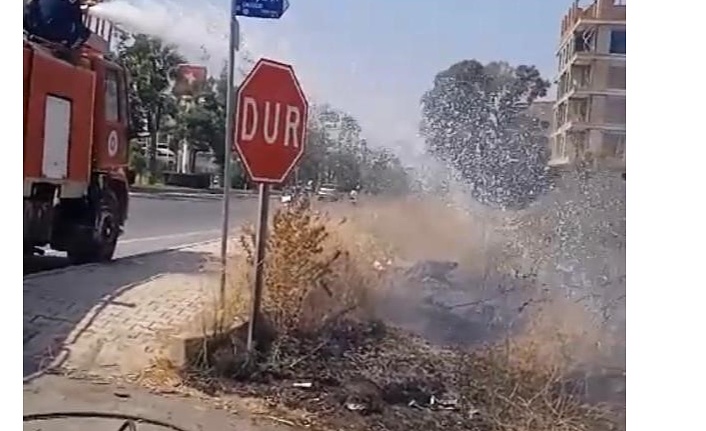 Gazipaşa’da otluk yangını söndürüldü