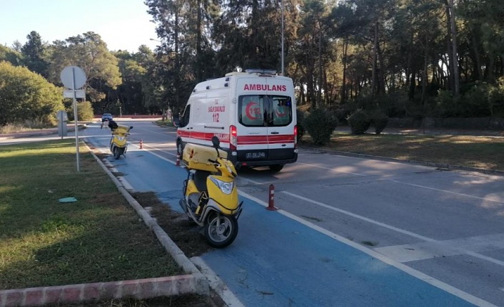 Manavgat'taki kazada motosiklet sürücüsü yaralandı