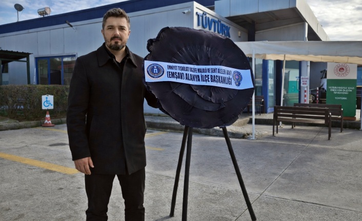 Saldırıda şehit olan polis için EMŞAV Alanya’dan siyah çelenkli tepki