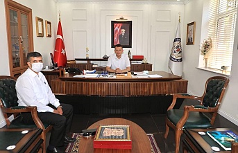 Yeni müdürden Kaymakam Ürkmezer'e ziyaret