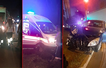 Alanya'da feci kaza!  Ambulans kaza yaptı