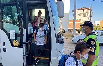 Alanya'da okul servislerine jandarma denetimi