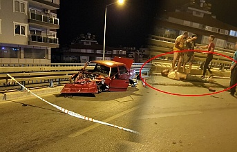 Alanya'da gece saatlerinde feci kaza!