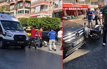 Alanya’da feci kaza! Motosiklet ve otomobil kafa kafaya çarpıştı