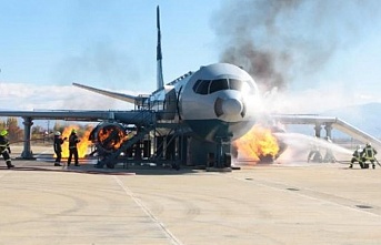 Gazipaşa-Alanya Havalimanı’nda gerçeğini aratmayan tatbikat