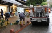 Kentteki Şiddetli Yağış Sonrası Alanya Belediyesi Sokaklarda