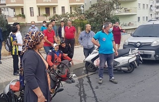 Alanya'da motosiklet sürücüsü kamyonete arkadan...