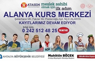 Alanya ATASEM’de kontenjanı dolmayan kurslara kayıtlar...