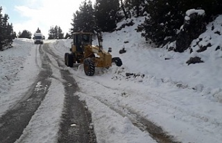 Alanya’da kardan kapanan yollar açılıyor