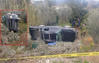 Alanya’da kamyonet bahçeye uçtu: 1 ölü