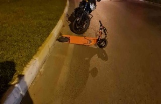 Scooter kazası 1 yaralı!