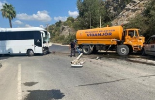 Manavgat’ta zincirleme trafik kazası: 1 yaralı!