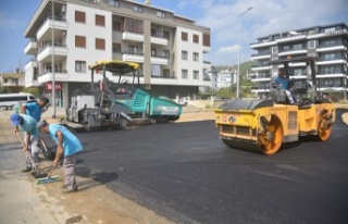 Alanya Belediyesi'nin asfalt çalışmaları...