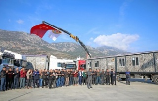 ALANYA BELEDİYESİ’NDEN DEPREM BÖLGESİNE KONTEYNER...