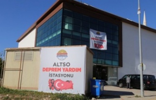 ALTSO Deprem İstasyonu depremzedelere yardım etmeye...
