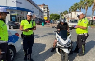 Gazipaşa’da polisten kask denetimi