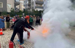 Öğrenci yurdunda yangın tatbikatı