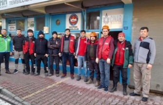 Gazipaşa'dan gönüllü ekip Hatay’a gitti