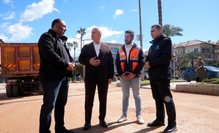 Atatürk Caddesi’ndeki yenileme çalışmalarında sona gelindi